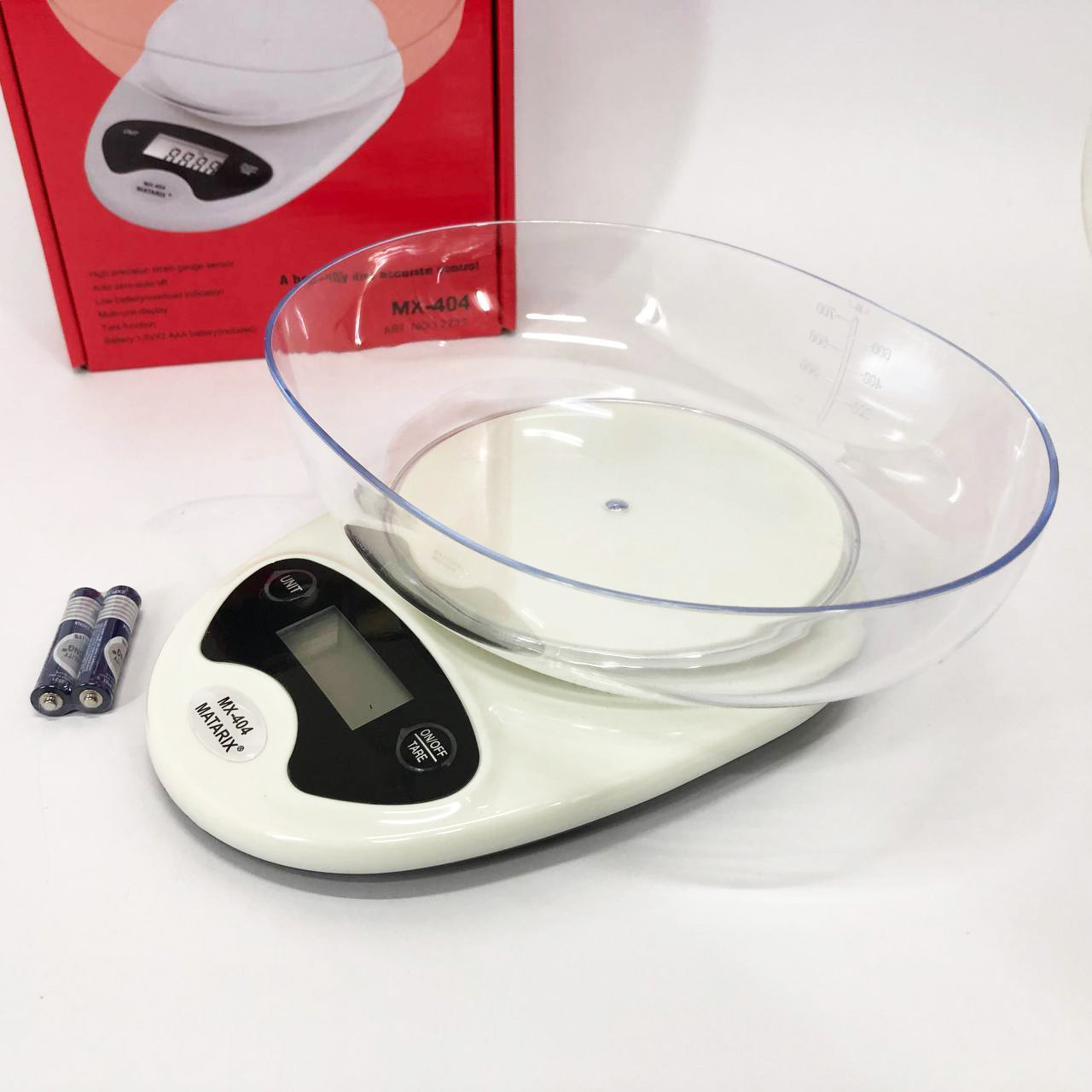 Ваги кухонні Matarix MX-404 Електронні З Чашею Кухонні до 7 кг Кухонні ваги для зважування продуктів, фото 1