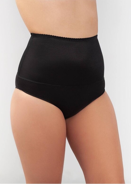 Стягуючі труси для корекції фігури Афина 013 з бавовни і щільного спандексу чорні M, фото 1