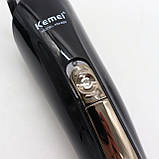 Машинка для стрижки волосся 11в1 Kemei KM 600 з насадками / Тример чоловічий для бороди з підставкою, фото 6