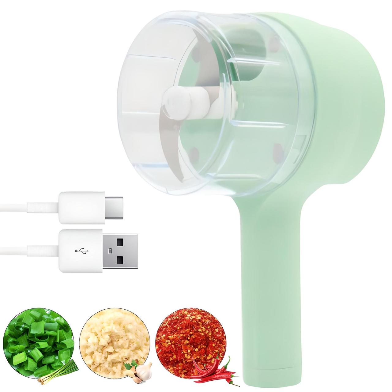 Ручний подрібнювач для овочів 4в1 Food Chopper / Овочерізка електрична / Універсальний подрібнювач-слайсер, фото 1