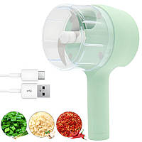 Ручний подрібнювач для овочів 4в1 Food Chopper / Овочерізка електрична / Універсальний подрібнювач-слайсер
