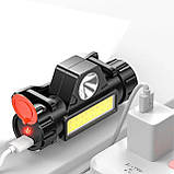 Налобний ліхтар з магнітним кріпленням, BL-8101 XPE+COB / Світлодіодний акумуляторний ліхтар на голову, фото 7