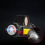 Налобний ліхтар з магнітним кріпленням, BL-8101 XPE+COB / Світлодіодний акумуляторний ліхтар на голову, фото 8