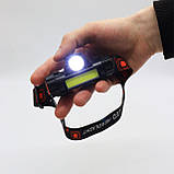 Налобний ліхтар з магнітним кріпленням, BL-8101 XPE+COB / Світлодіодний акумуляторний ліхтар на голову, фото 9