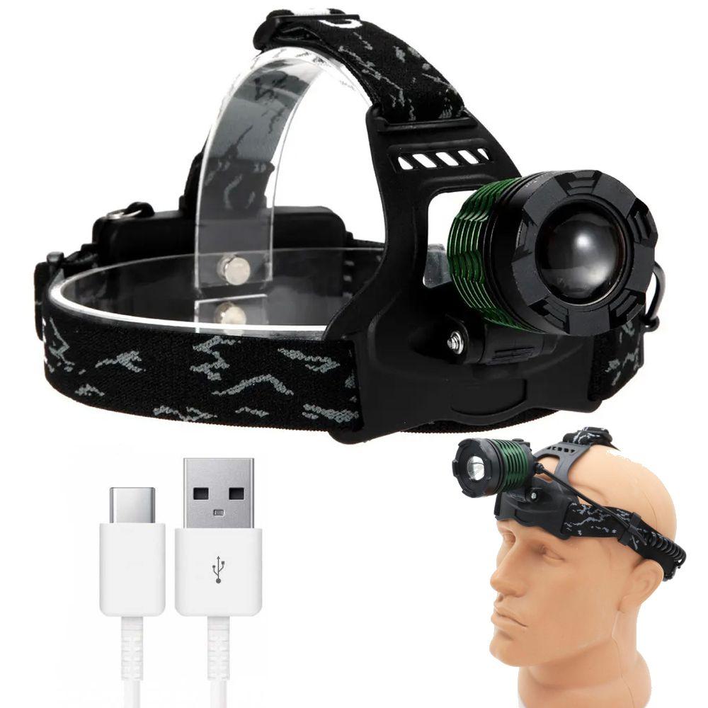 Ліхтар налобний акумуляторний з зумом, Bailong BL-2188B-T6, от USB / Ліхтарик із кріпленням на голову, фото 1