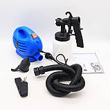 Фарборозпилювач електричний на 800 мл, від мережі, Paint Zoom / Краскопульт ручний / Професійний розпилювач для фарби, фото 9