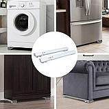 Пересувні підставки для пральної машини та холодильника 44 см, на коліщатках / Універсальні підставки для техніки, фото 6