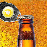 Багатофункціональний LED ліхтарик на карабіні, з USB, W5147 / Акумуляторний ліхтар-брелок / Ручний міні ліхтарик, фото 8