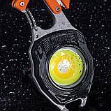 Багатофункціональний LED ліхтарик на карабіні, з USB, W5147 / Акумуляторний ліхтар-брелок / Ручний міні ліхтарик, фото 9