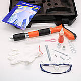 Пневматичний пістолет для забивання цвяхів, в кейсі / Ручний степлер для цвяхів / Нейлер, фото 8