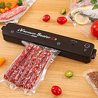 Вакуумний пакувальник їжі Vacuum Sealer, Чорний / Побутовий вакууматор для продуктів