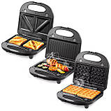 Бутербродниця мультипекар 4в1, 1400W, Grant ST-780 / Сендвічниця з антипригарним покриттям / Універсальний мультимейкер, фото 3