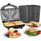 Бутербродниця мультипекар 4в1, 1400W, Grant ST-780 / Сендвічниця з антипригарним покриттям / Універсальний мультимейкер, фото 7