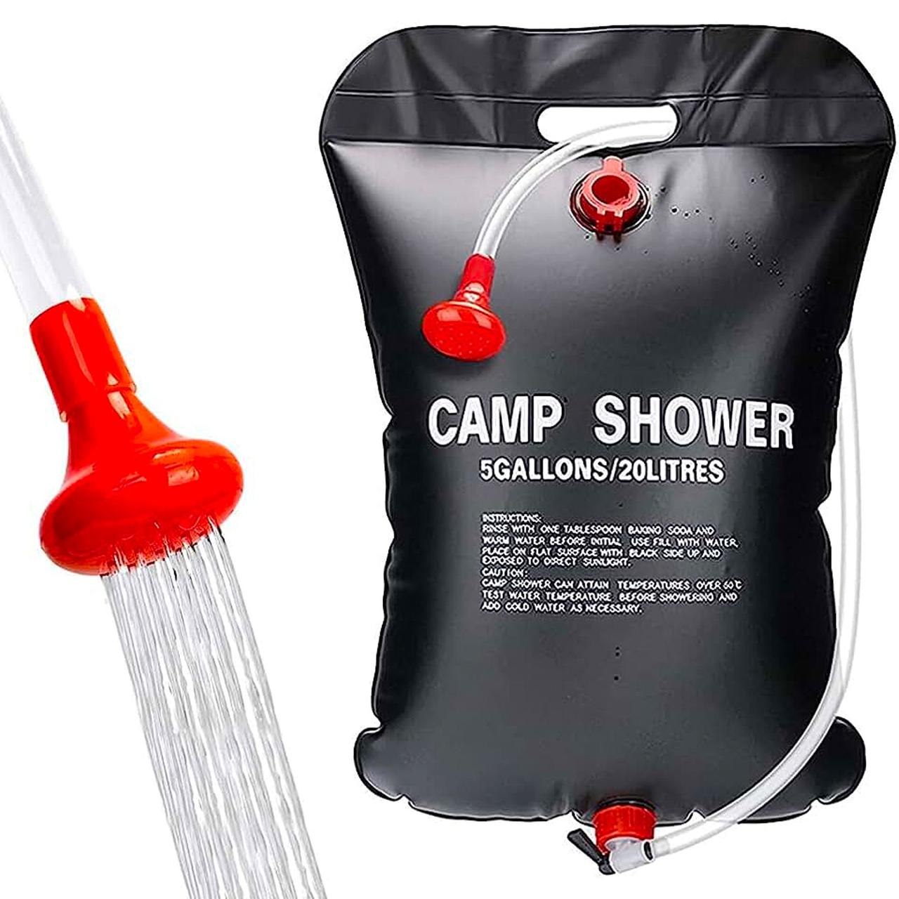 Душ туристичний 20 л, Solar Shower / Портативний літній душ / Душ для кемпінгу та дачі, фото 1