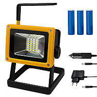 Акумуляторний прожектор зі стробоскопом, 100W, BL-204 / Переносний кемпінговий ліхтар / Світлодіодний прожектор