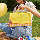 Водонепроникний килимок для пікніка (195х145 см), Slide B, Жовтий / Складаний плед для кемпінгу, фото 2