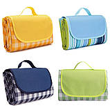 Водонепроникний килимок для пікніка (195х145 см), Slide B, Жовтий / Складаний плед для кемпінгу, фото 3