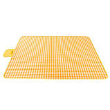 Водонепроникний килимок для пікніка (195х145 см), Slide B, Жовтий / Складаний плед для кемпінгу, фото 4