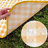 Водонепроникний килимок для пікніка (195х145 см), Slide B, Жовтий / Складаний плед для кемпінгу, фото 6