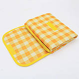 Водонепроникний килимок для пікніка (195х145 см), Slide B, Жовтий / Складаний плед для кемпінгу, фото 10