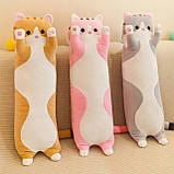 М'яка іграшка-подушка Кіт Батон 70 см, Сіра / Дитяча плюшева іграшка Кіт обіймашка, фото 2