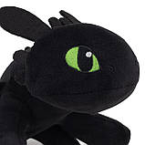 М'яка іграшка на машину Дракон Беззубик, з присосками, 20см, Чорна / Плюшева іграшка дракон, фото 5
