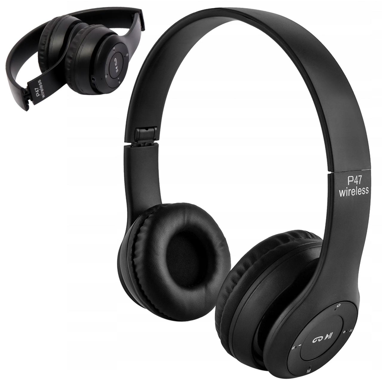 Бездротові Bluetooth навушники MDR P47 / Навушники накладні з MP3 плеєром та microSD, фото 1