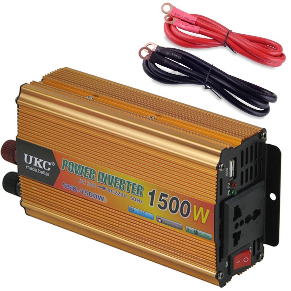 Перетворювач напруги з 12V на 220V, 1500W, SSK UKC - EH / Автомобільний інвертор постійного струму, фото 1