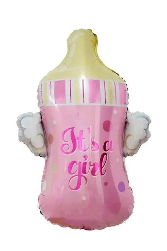 Фольгований шар фігурного Бутилку рожева, 60х70 см