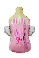 Фольгований шар фігурного Бутилку рожева, 60х70 см