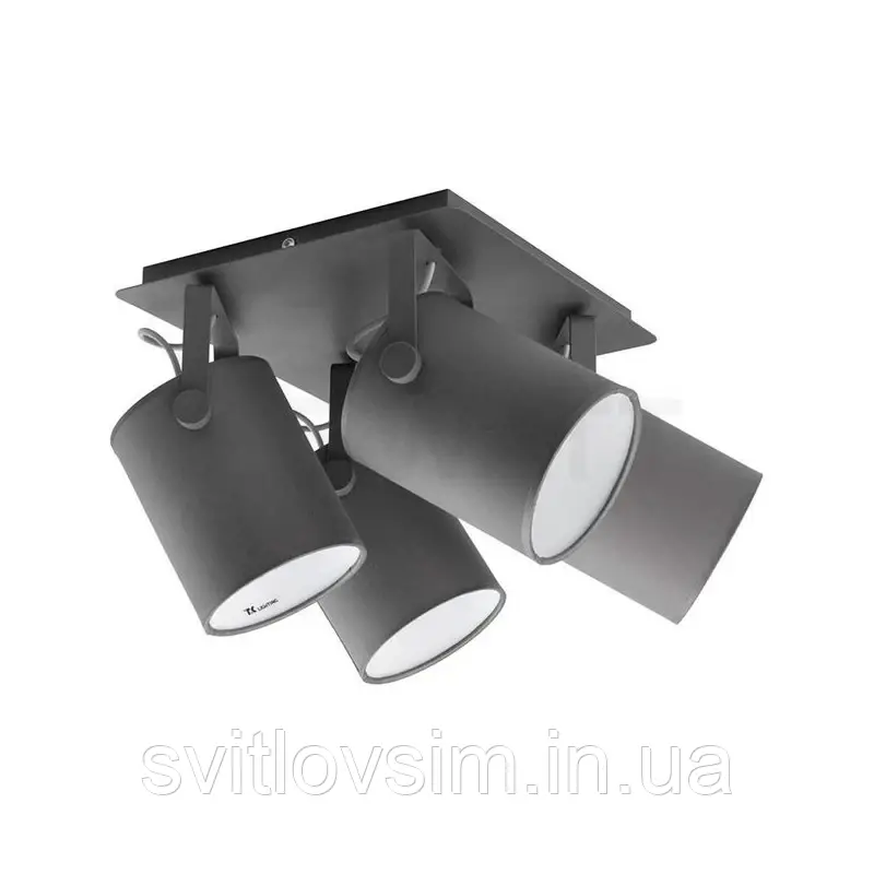 Люстра, світильник TK LIGHTING,4 плафони метал-текстиль 2683