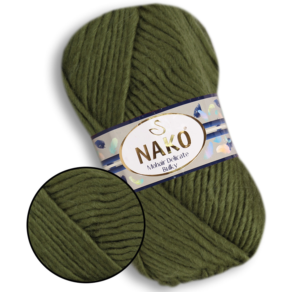 Nako Mohair Delicate Bulky, Оливка №4234, фото 1