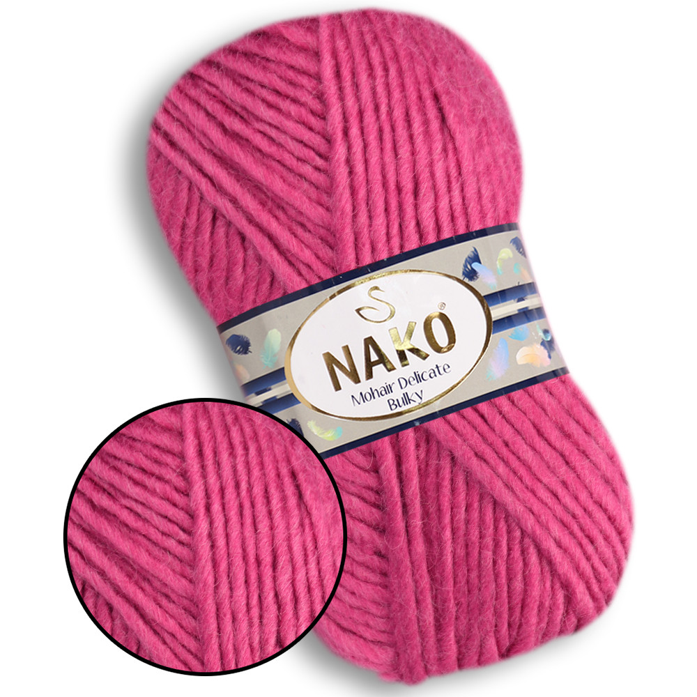 Nako Mohair Delicate Bulky, Фуксия №6247, фото 1
