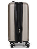 Валіза ручна поклажа S шампань 55х35х21(+5)см/38л/2.6кг/Worldline 623, фото 5