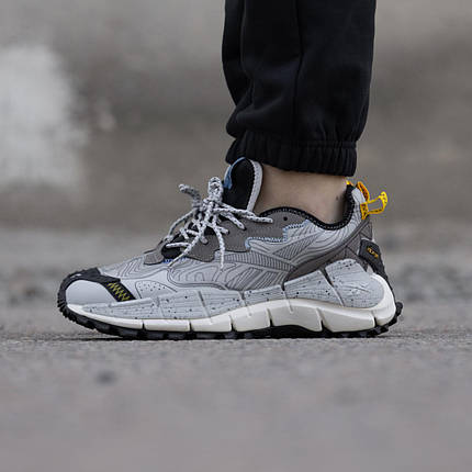 Зимові Чоловічі Кросівки Reebok Zig Kinetica 2 Edge Grey / Рибок Зіг Кінетика 2 Едж Сірі, фото 1