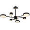 Чорна Led люстра до 20 м² на 6 плафонів 114W (Sirius B X13287/6 BK+FGD), фото 3