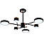 Чорна Led люстра до 20 м² на 6 плафонів 114W (Sirius B X13287/6 BK+FGD), фото 4