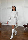 Костюм светр оверсайз джемпер і спідниця обтисла міні, фото 3