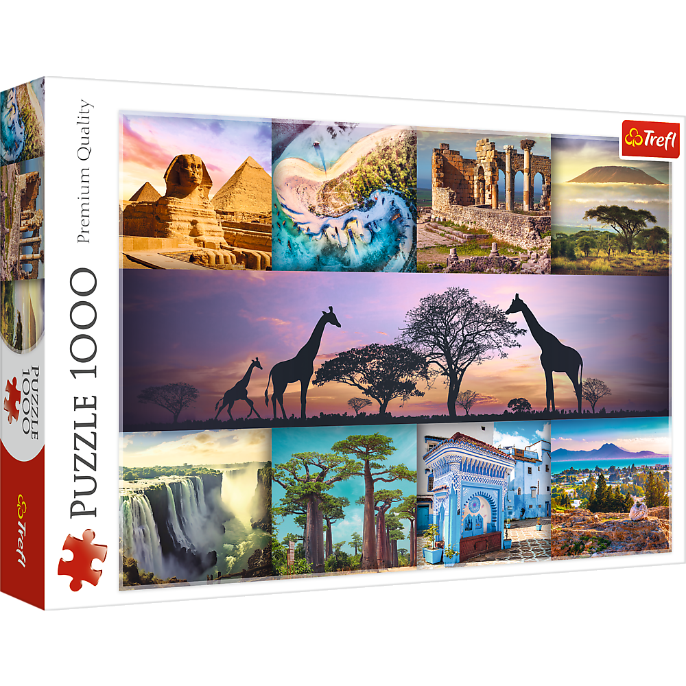 Пазли - (1000 елм.) - "Африканський колаж" / Trefl