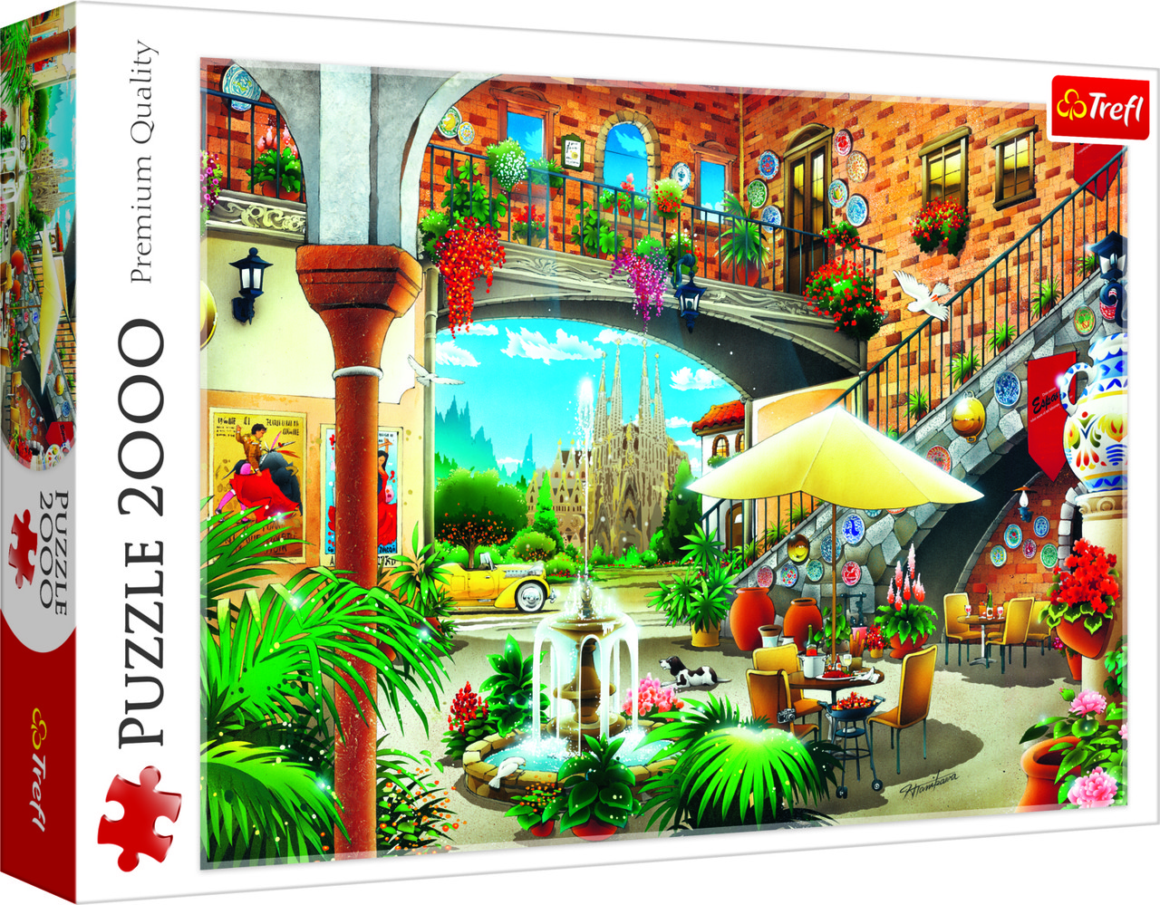 Пазли - (2000 елм.) - "Вид на Барселону" / Trefl