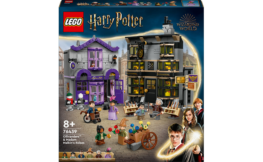 LEGO CLASSIC 76439 Harry Potter Крамниці Олівандера й мантій від Мадам Мал 744 детали 38 x 35 x 7 см, фото 1