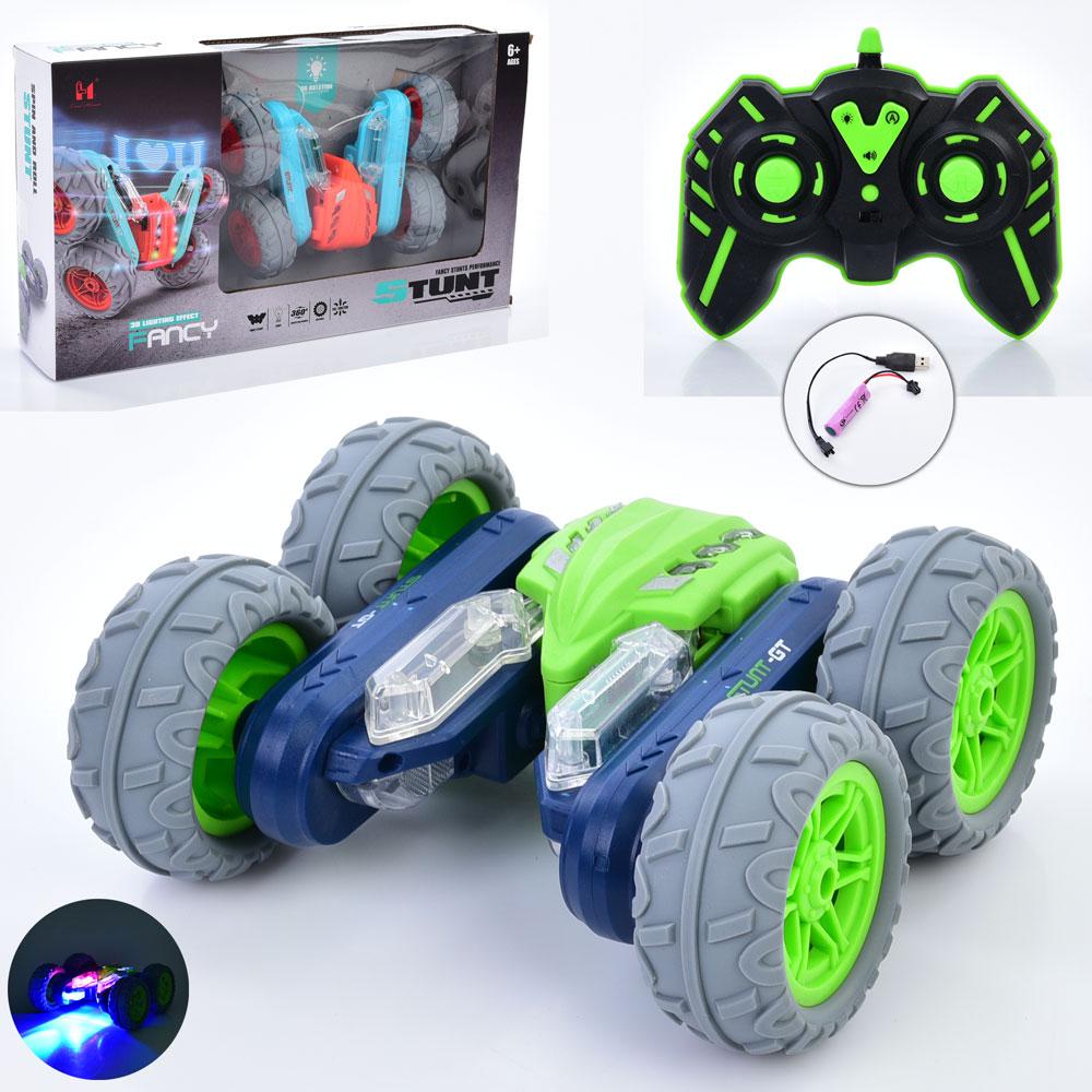 Машинка LH-C064 на радіокеруванні , акум, 14,5см, трюковая, звук, світло, гумові колеса, USBзарядне, 2 кольори, в кор-ці,, фото 1