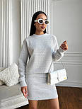 Костюм светр оверсайз джемпер і спідниця обтисла міні, фото 9