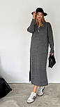 Вільне в'язане плаття міді прямого крою зі змійкою на грудях (р. 42-48) 14035856, фото 3