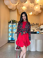 Трендовая красная женская юбка-шорты 42-44, 46-48