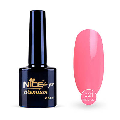 Гель-лак Nice for you Premium №021 Рожевий 8.5 г