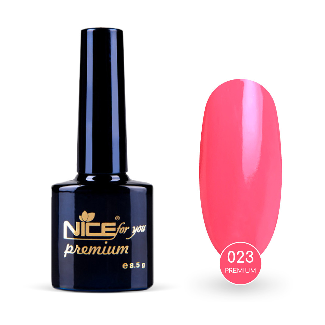 Гель-лак Nice for you Premium №023 Яскраво-рожевий 8.5 г