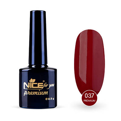 Гель-лак Nice for you Premium №037 Коричнево-червоний 8.5 г