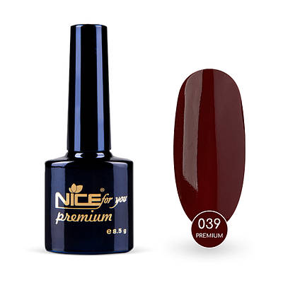 Гель-лак Nice for you Premium №039 Бордовий 8.5 г
