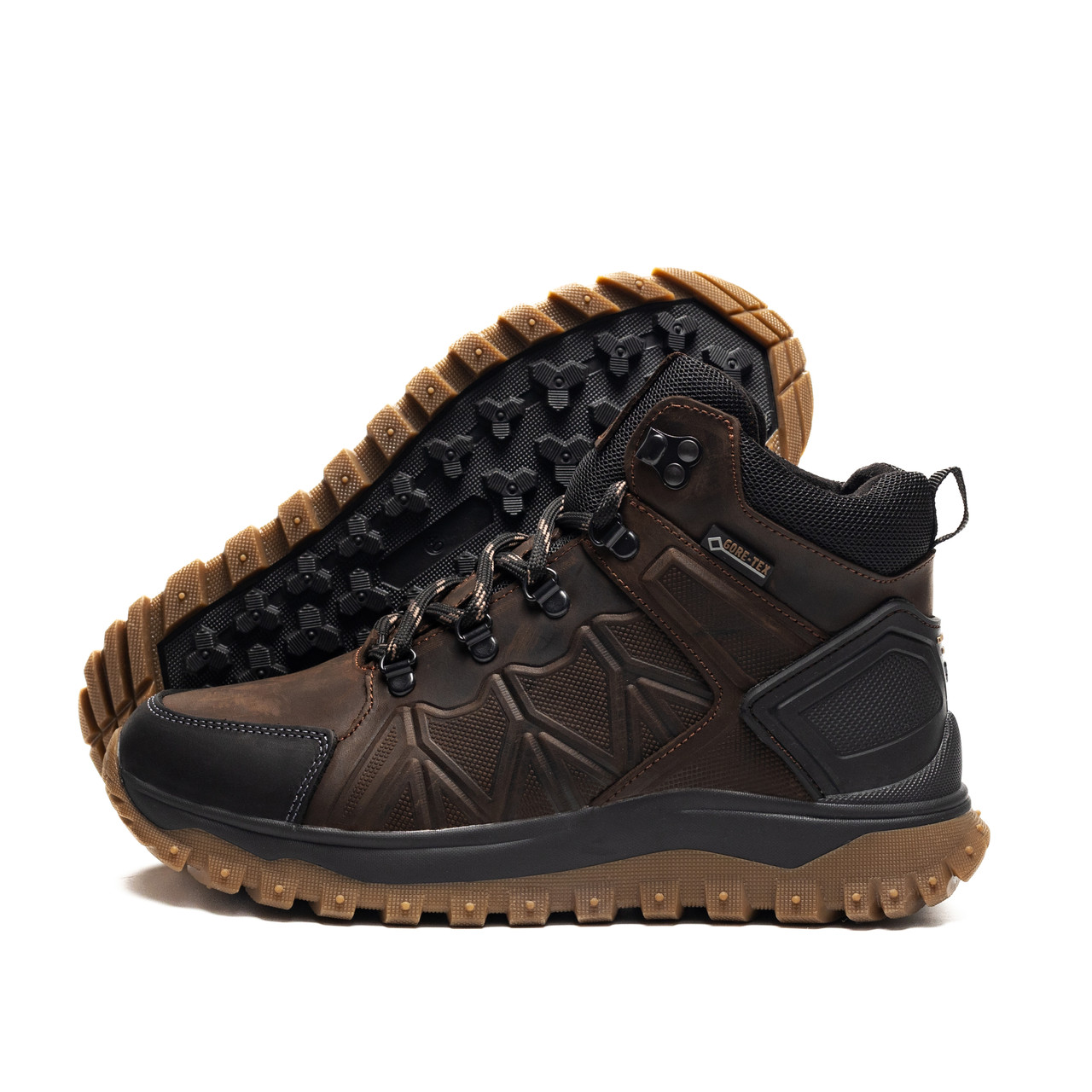 Чоловічі зимові шкіряні черевики Chocolate, фото 1